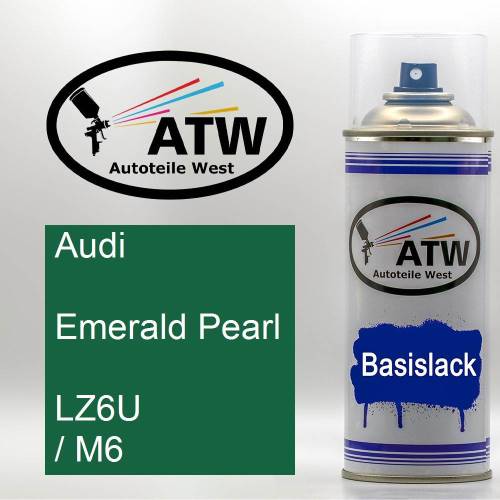 Audi, Emerald Pearl, LZ6U / M6: 400ml Sprühdose, von ATW Autoteile West.